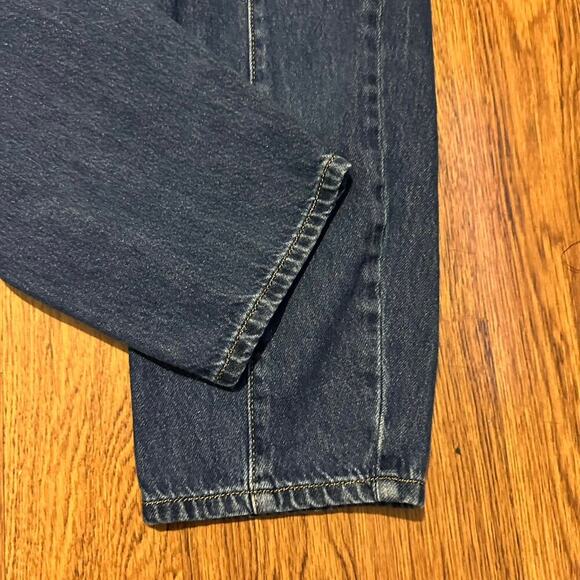 Zara blue denim front pockets size 8 harem pants jeans trendy - Picture 4 of 8